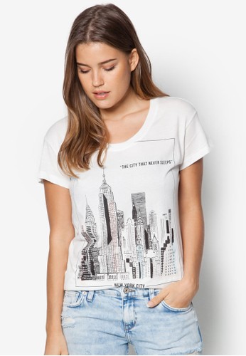 巴黎鐵塔印花T恤